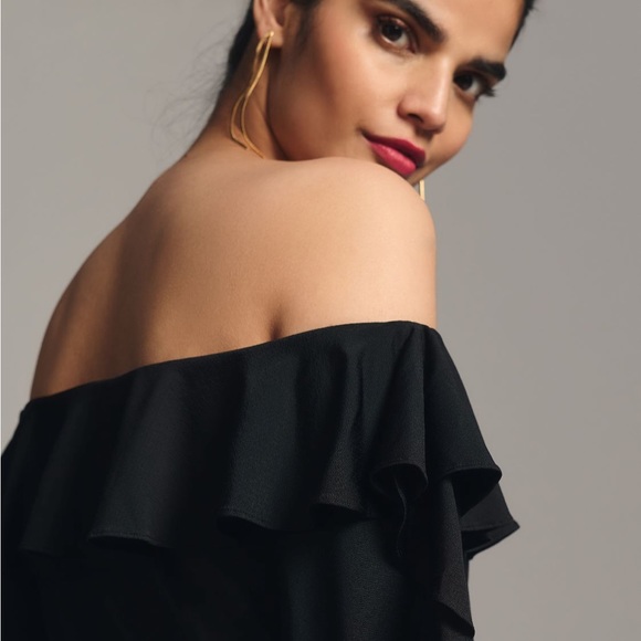 ✨ Anthropologie Off-the-Shoulder Ruffle Top Sz XS - Picture 2 of 5